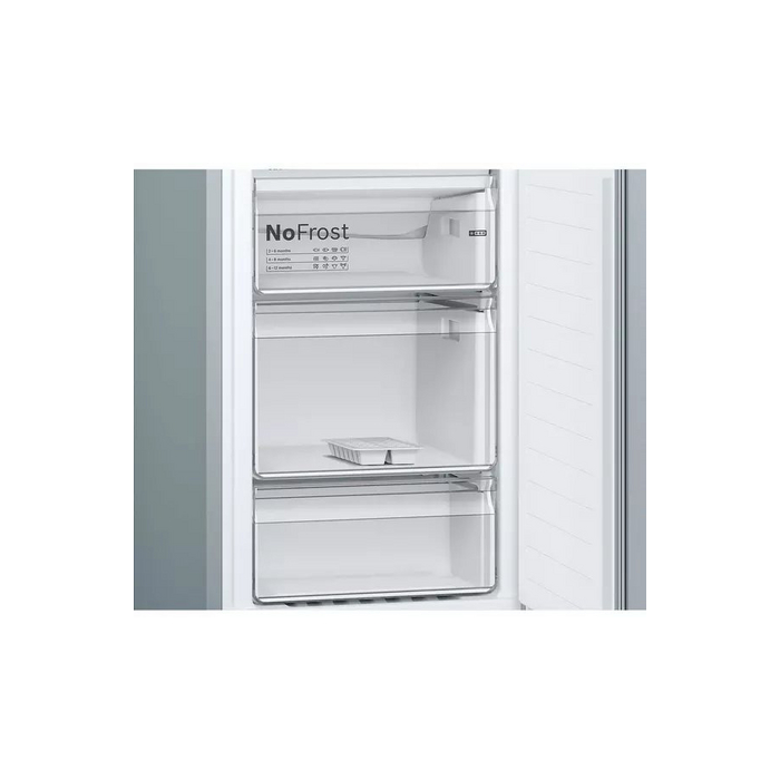 Bosch KGN34NLEAG 186x60 NoFrost fridge freezer, MultiBox, 4 glass safety shelves, MultiAirflow, 3 fu