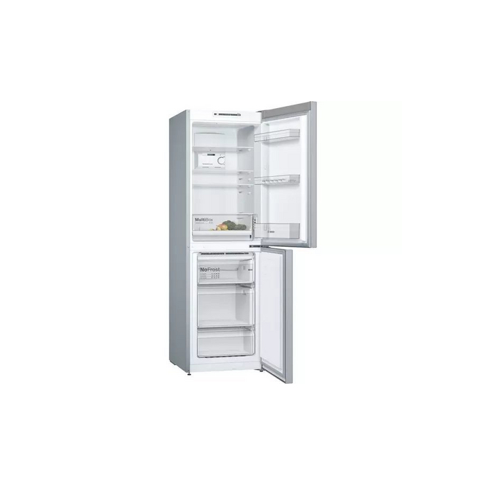 Bosch KGN34NLEAG 186x60 NoFrost fridge freezer, MultiBox, 4 glass safety shelves, MultiAirflow, 3 fu