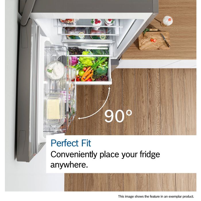 Bosch KGN392LAGG 60cm 60/40 Total No Frost Fridge Freezer - Stainless Steel Look