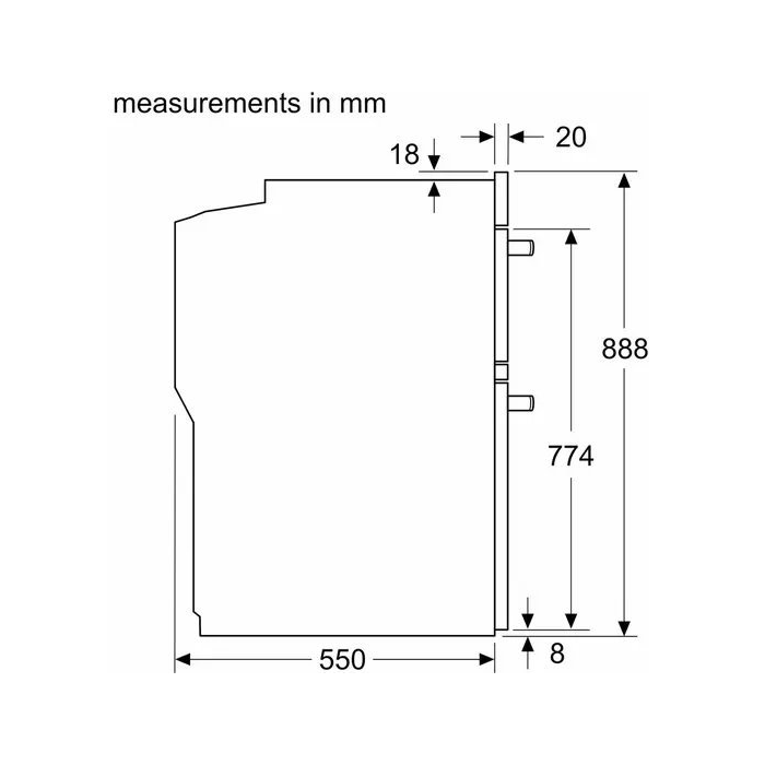 Bosch MBS533BB0B Series 4 Built-In Double Electric Oven