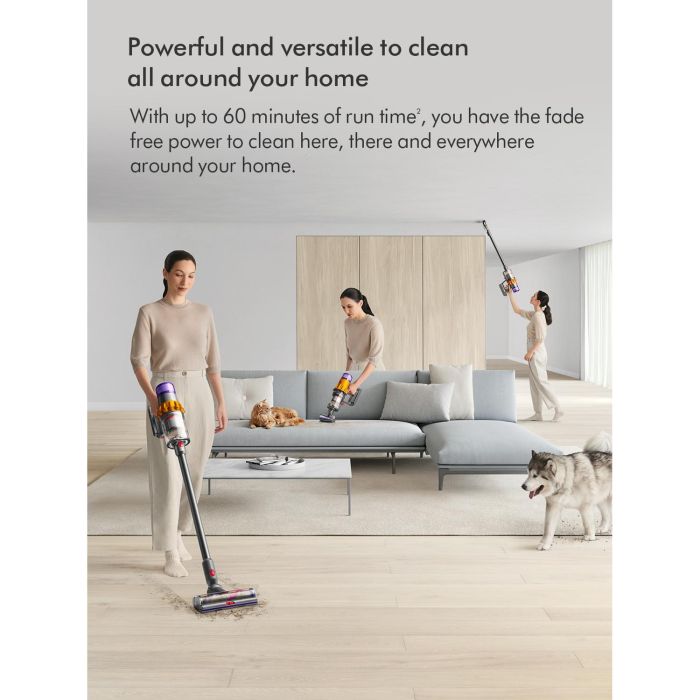 Dyson V15Extra Handheld Stick Vacuum Cleaner - 60 Minutes Run Time - Nickel/Blue