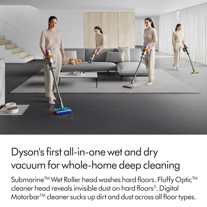 Dyson V15SUBMARINE Detect Submarine Wet & Dry cleaner - Yellow/Nickel