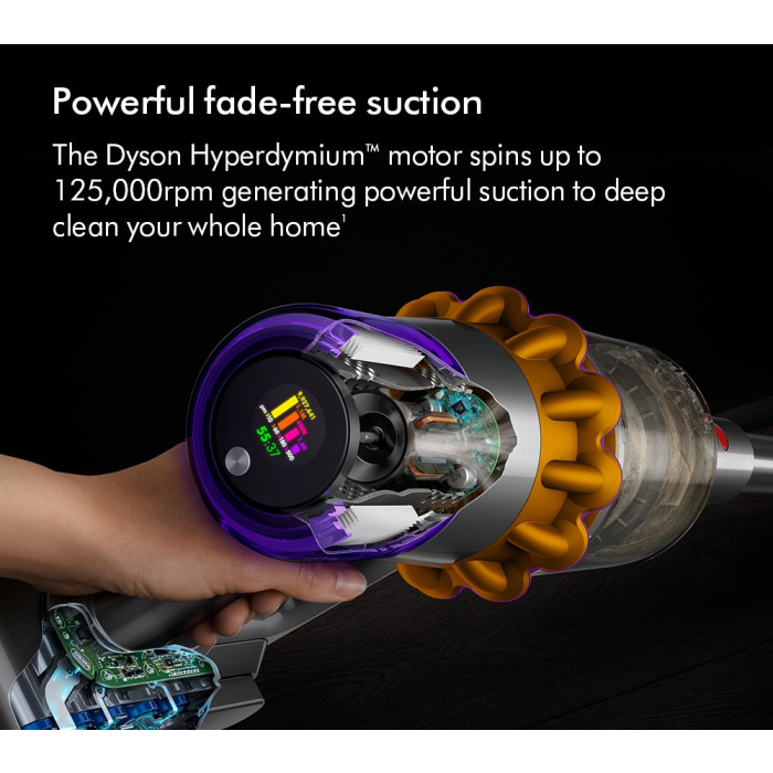 Dyson V15TOTALCLEAN23 Cordless Stick Vacuum Cleaner - 60 Minutes Run Time - Black