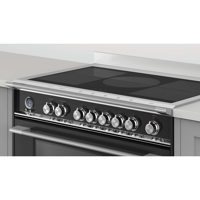 Fisher & Paykel 90cm Induction Pyrolytic Cooker - Black