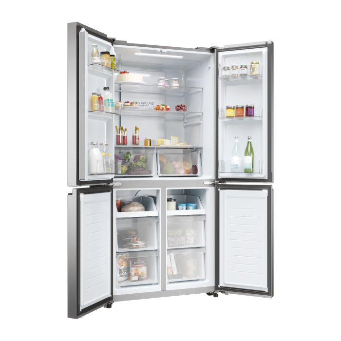Haier HCR3818ENMM 83.3cm Total No Frost Multi Door Fridge Freezer - Inox