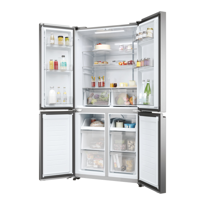 Haier HCR3818ENMM 83.3cm Total No Frost Multi Door Fridge Freezer - Inox