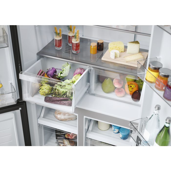 Haier HCR3818ENMM 83.3cm Total No Frost Multi Door Fridge Freezer - Inox