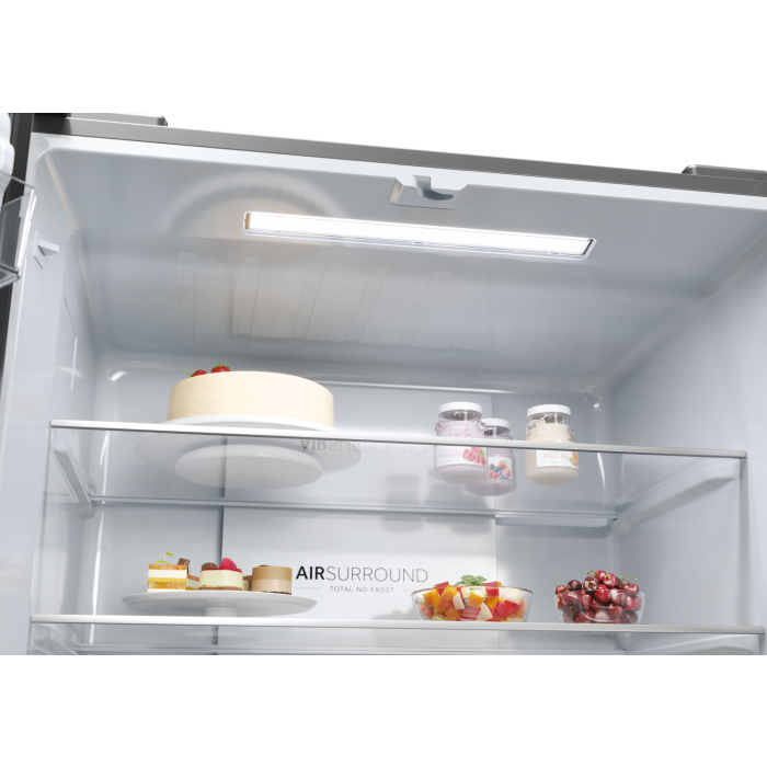 Haier HCR3818ENMM 83.3cm Total No Frost Multi Door Fridge Freezer - Inox
