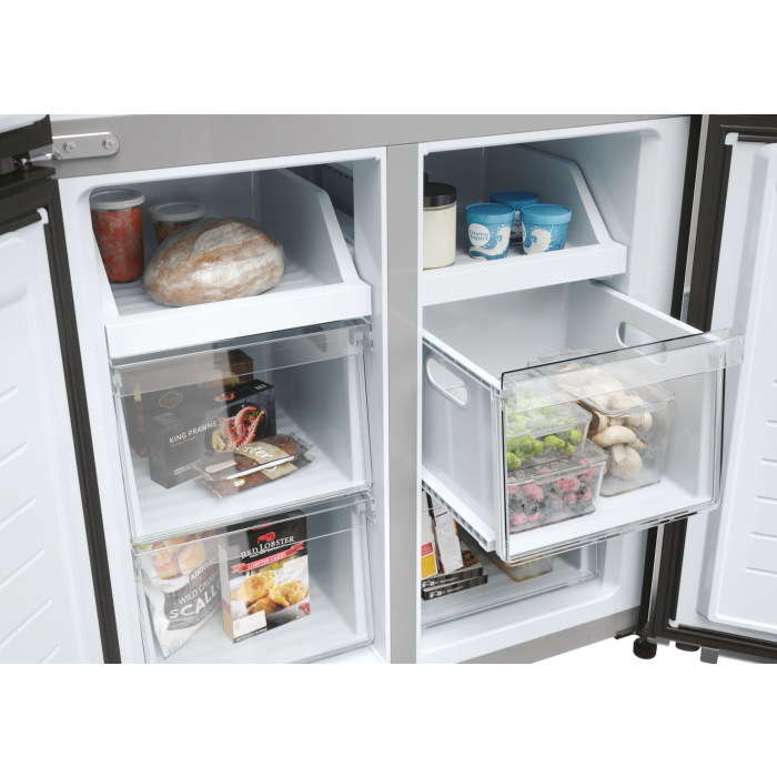 Haier HCR3818ENMM 83.3cm Total No Frost Multi Door Fridge Freezer - Inox