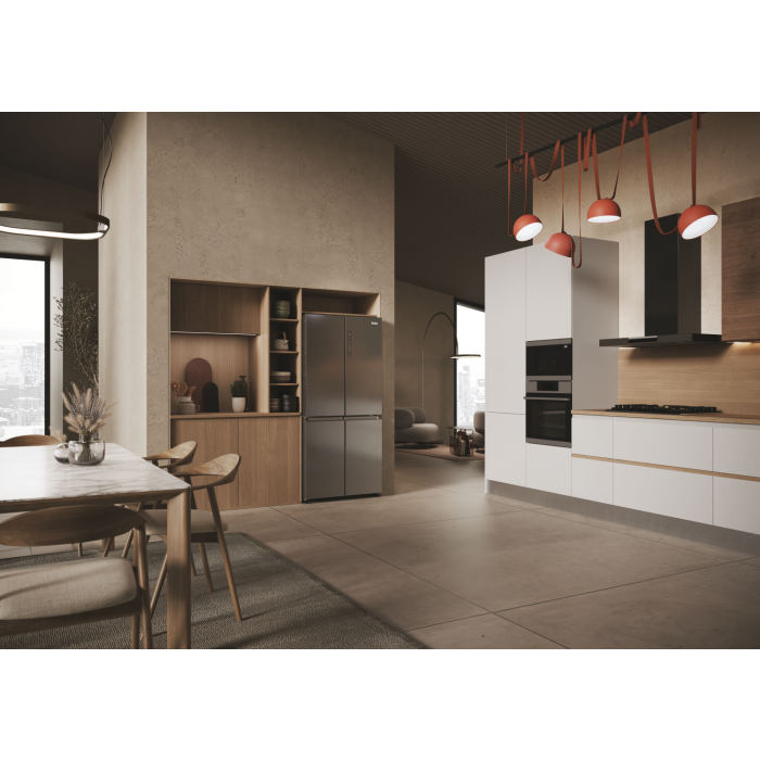 Haier HCR3818ENMM 83.3cm Total No Frost Multi Door Fridge Freezer - Inox