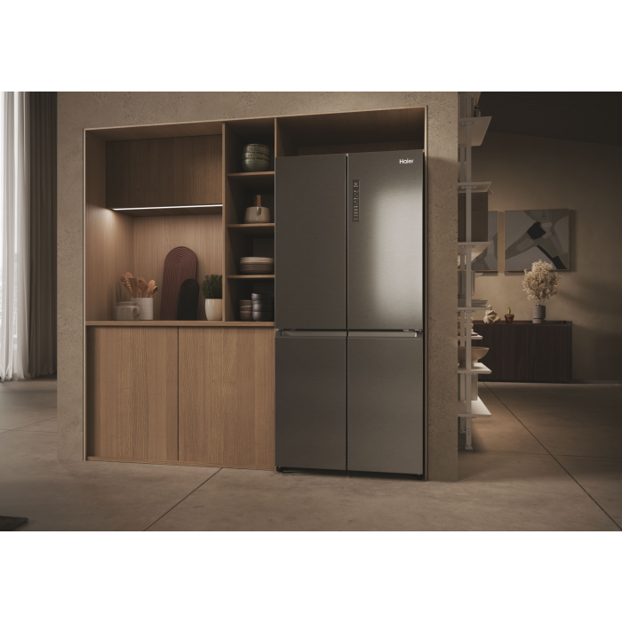 Haier HCR3818ENMM 83.3cm Total No Frost Multi Door Fridge Freezer - Inox