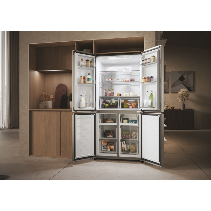 Haier HCR3818ENMM 83.3cm Total No Frost Multi Door Fridge Freezer - Inox