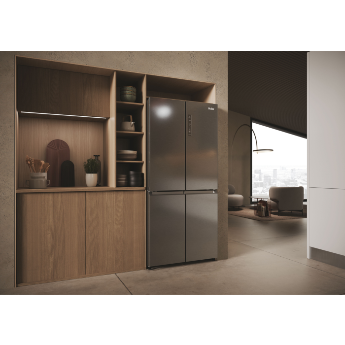 Haier HCR3818ENMM 83.3cm Total No Frost Multi Door Fridge Freezer - Inox