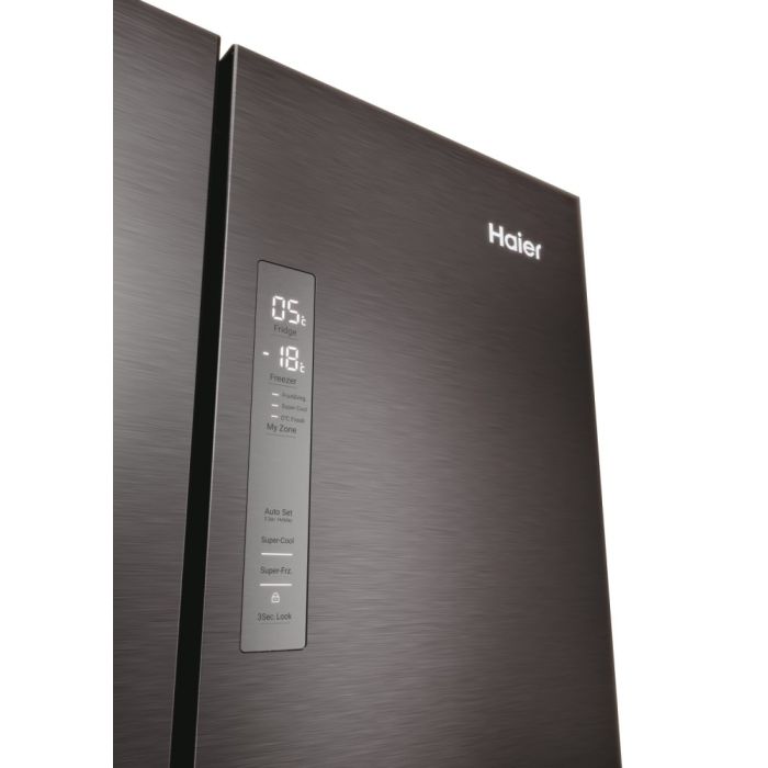 Haier HFR3718ENMD  70cm 60/40 Total No Frost Fridge Freezer - Dark Inox