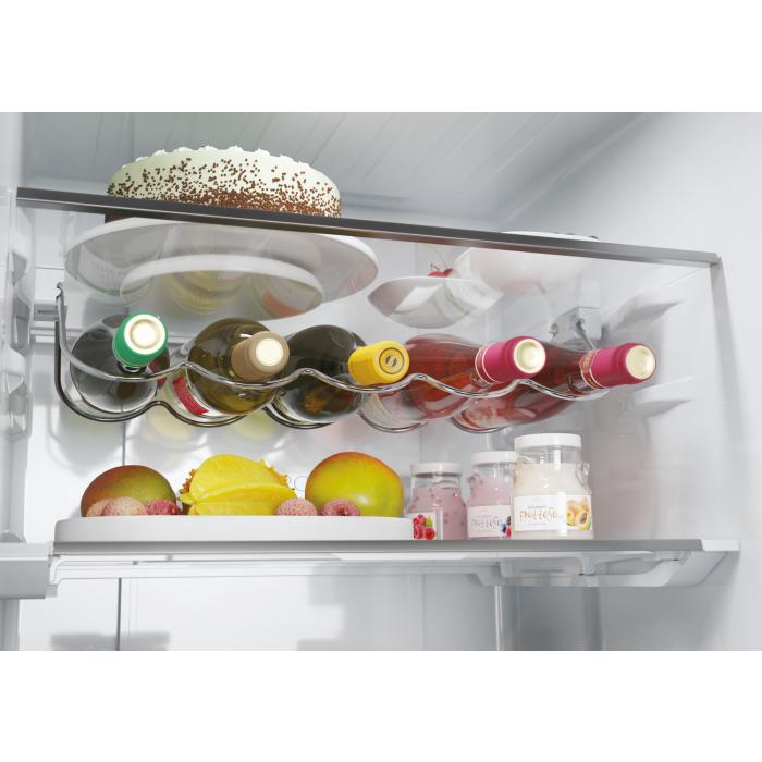 Haier HTW5618EWMP 59.5cm 3D Fridge Freezer - Dark Inox