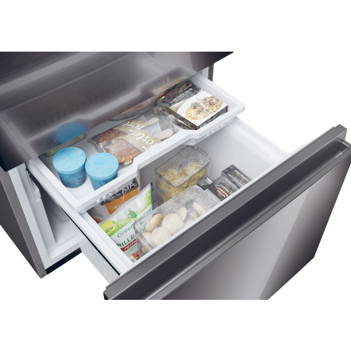 Haier HTW5618EWMP 59.5cm 3D Fridge Freezer - Dark Inox