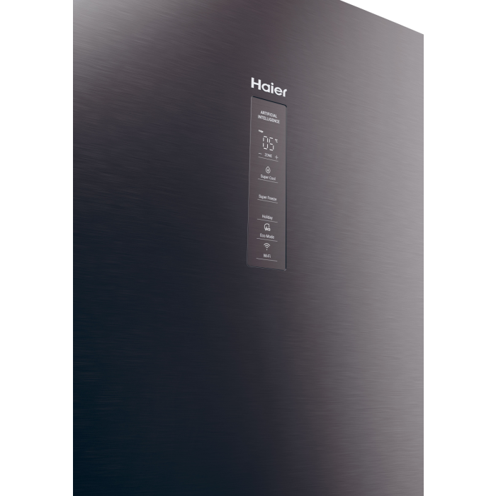 Haier HTW5618EWMP 59.5cm 3D Fridge Freezer - Dark Inox