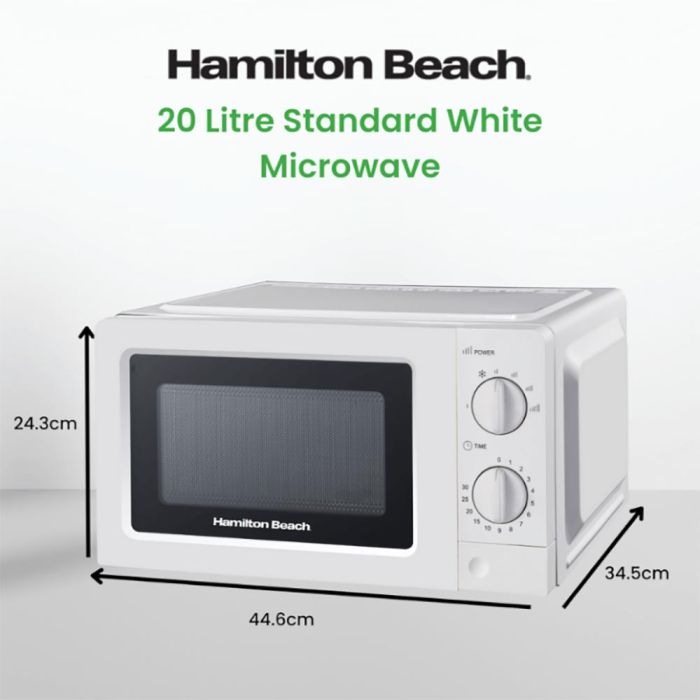 Hamilton Beach HB70T20W 20 Litre Solo Microwave - White