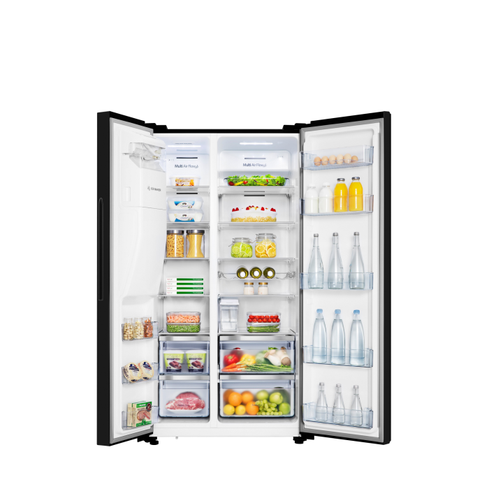 Hisense RS694N4TBE 91cm American Style Fridge Freezer - Black
