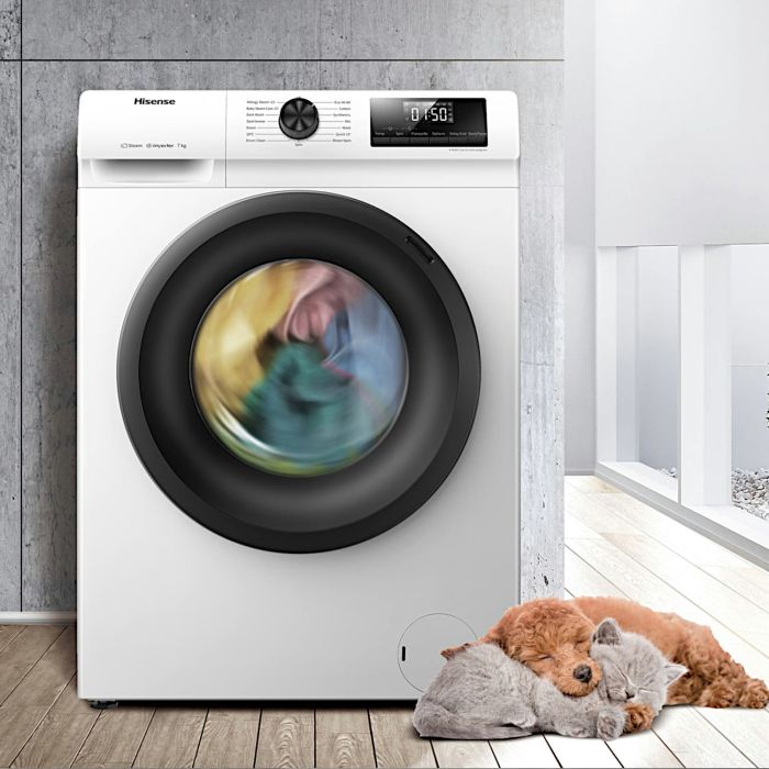 Hisense WFQP7012EVM 7kg 1200 Spin Washing Machine - White