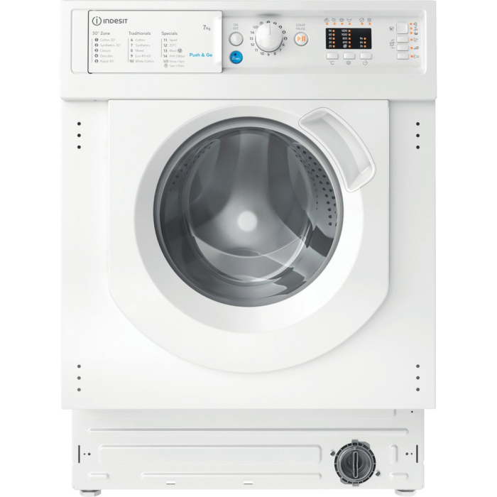 Indesit BIWMIL71252UKN 7kg 1200 Spin Integrated Washing Machine - White