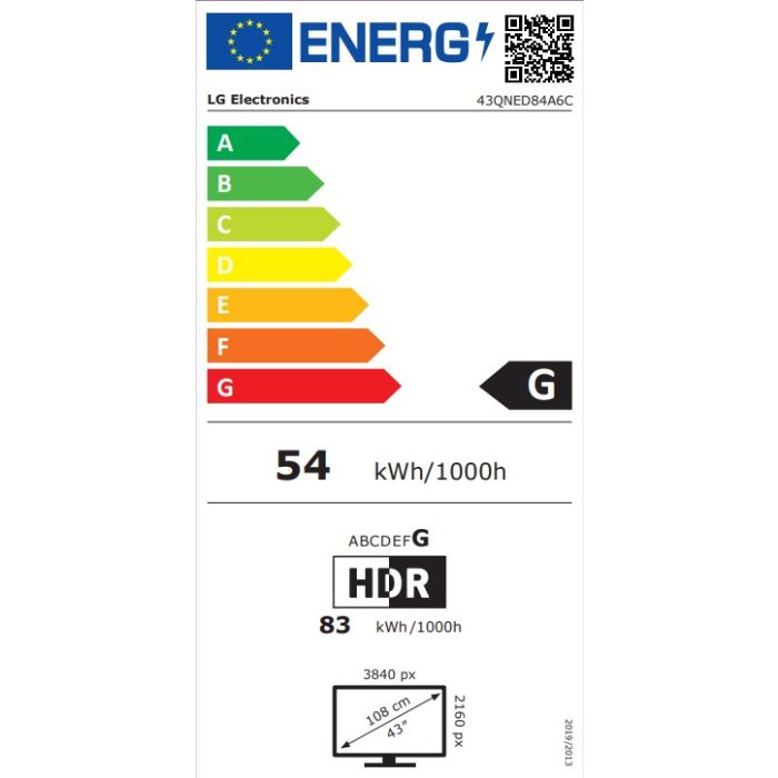 Lg 43QNED84A6C.AEK 43inch 4K Ultra HD QNED Smart TV