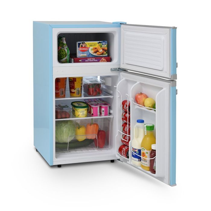 Montpellier MAB2035PB 47.9cm Freestanding Static Fridge Freezer - Pastel Blue