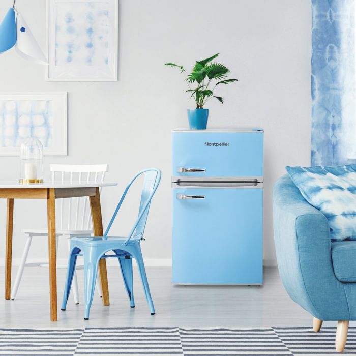 Montpellier MAB2035PB 47.9cm Freestanding Static Fridge Freezer - Pastel Blue