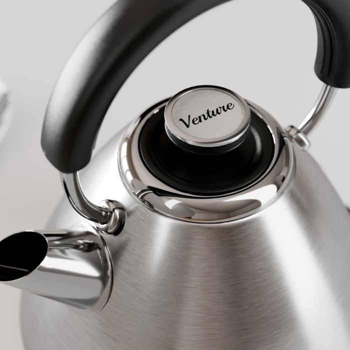 Morphy Richards 100130 1.5 Litres Venture Pyramid Rapid Boil Kettle - Brushed Stainless Steel