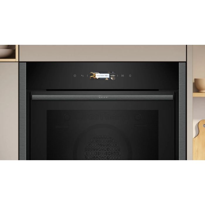 Neff B54CR31G0B 59.6cm Built In Electric Double Oven - Graphite Grey