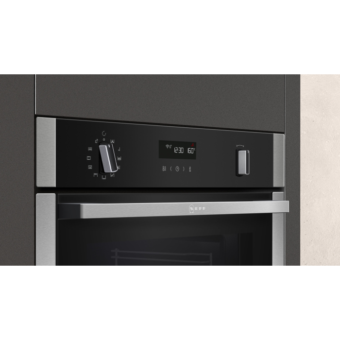 Neff B6ACH7HH0B 59.4cm Built In Electric Single Oven - Stainless Steel