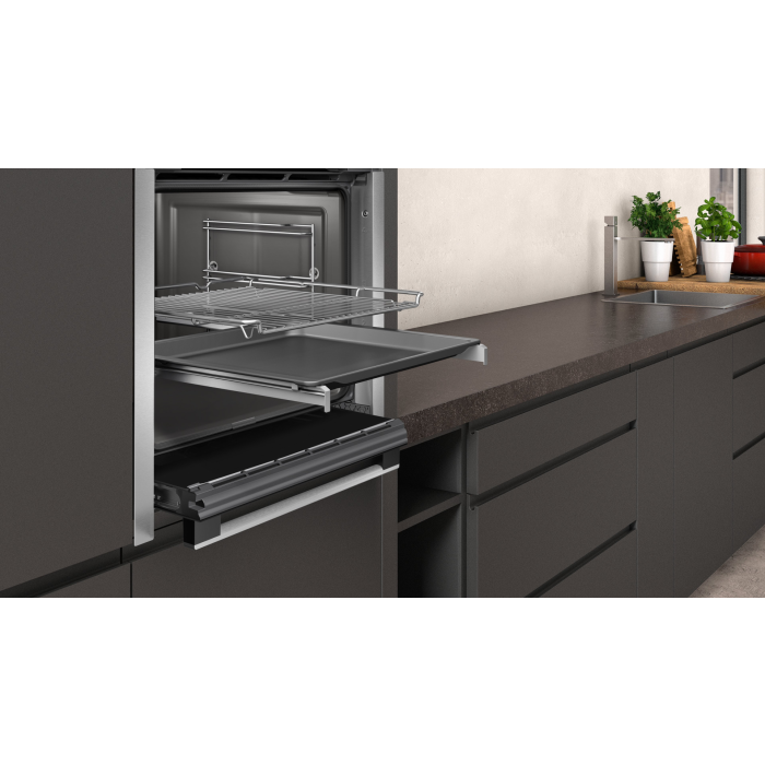 Neff B6ACH7HH0B 59.4cm Built In Electric Single Oven - Stainless Steel