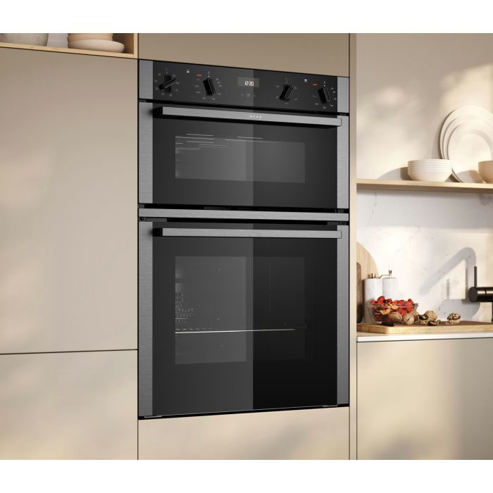 Neff U1ACE2AN3B 59.4cm Built In Electric Double Oven - Stainless Steel