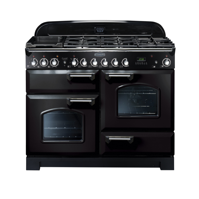 Rangemaster CDL110DFFBL/C CDL110DFFBLC Classic Deluxe Dual Fuel Range Cooker
