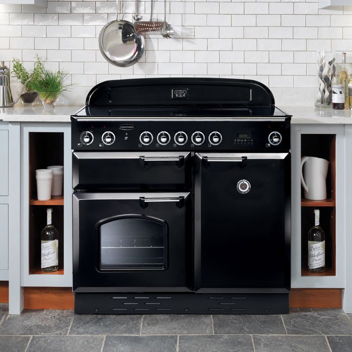 Rangemaster Classic Electric Induction 100cm Range Cooker Black Chrome 