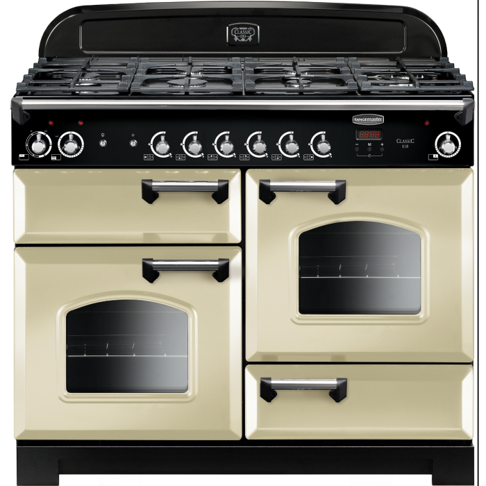 Rangemaster CLA110DFFCR/C Rangemaster 110Cm Dual Fuel Cream / Chrome