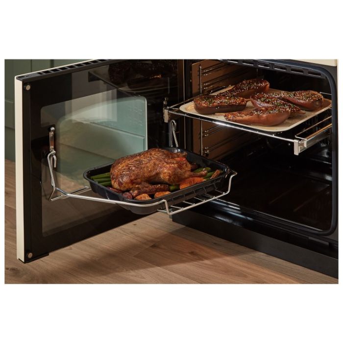 Rangemaster Classic Deluxe 110cm Induction Range Cooker - Slate + Chrome