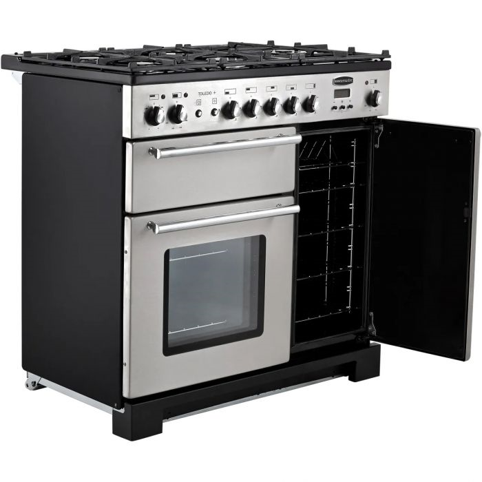 Rangemaster TOLP90DFFSS/C Rangemaster Toledo + Tolp90dffss/C 90Cm Dual Fuel Range Cooker - Stainless