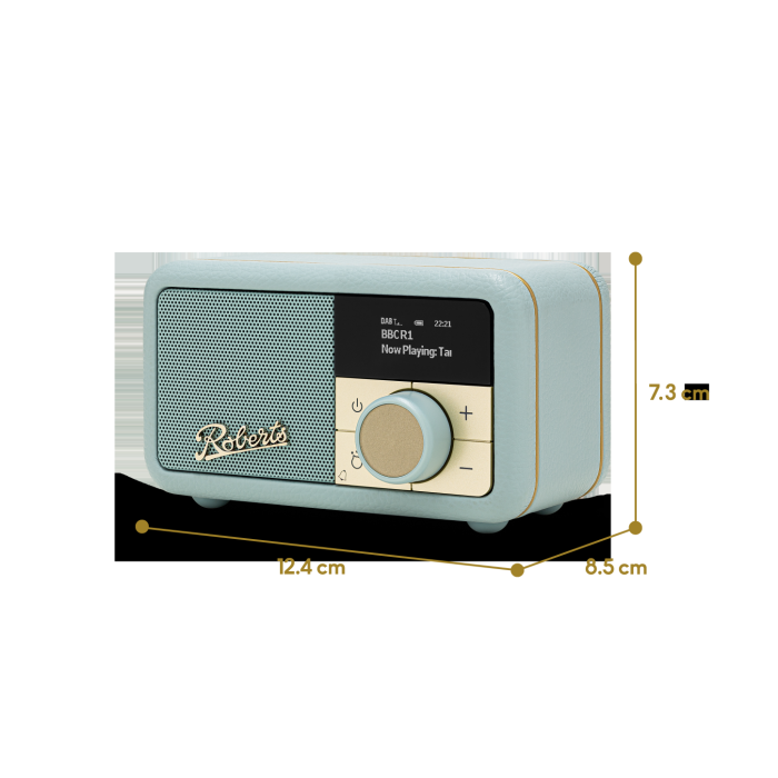 Roberts Radio REV-PETITE2DE DAB+/DAB/FM RDS Radio - Duck Egg
