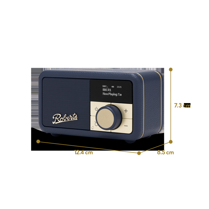 Roberts Radio REV-PETITE2MB DAB+/DAB/FM RDS Radio - Midnight Blue