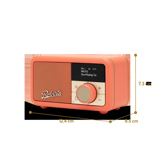 Roberts Radio REV-PETITE2PO DAB+/DAB/FM RDS Radio - Pop Orange