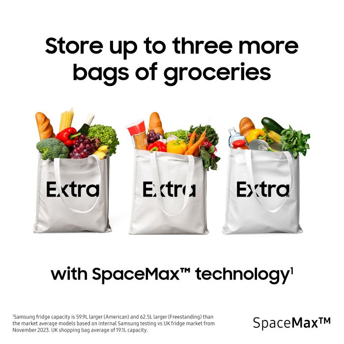 Samsung RS70F64KEFEU 91cm Side by Side American Fridge Freezer - Black