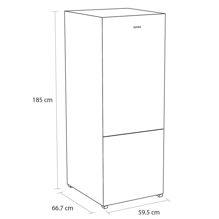 Sensis RFCMF0160EW 59.5cm Fridge Freezer - White