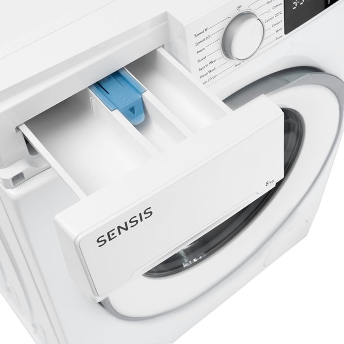 Sensis WMF01814AW 8kg 1400 Spin Washing Machine - White