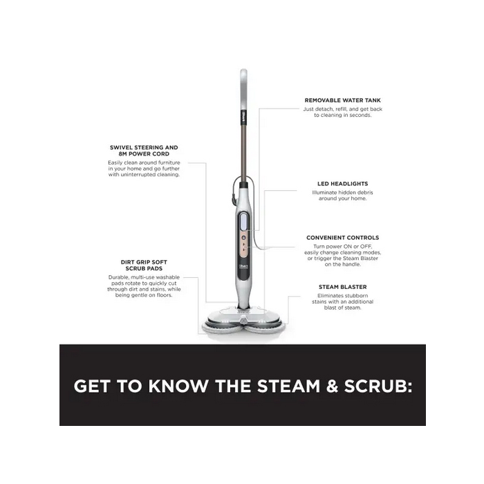 Shark S8201 Shark Steam + Scrub Automatic Steam Mop With Steam Blaster