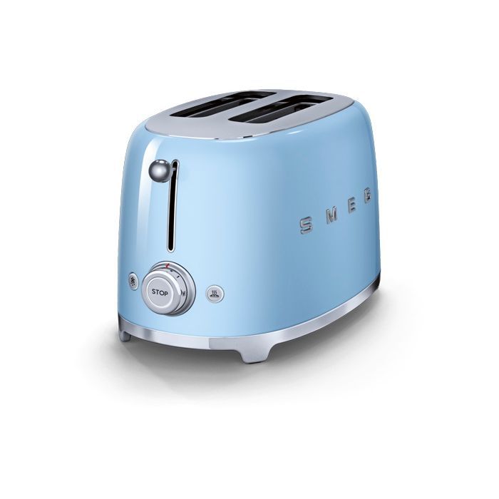 Smeg Tsf01pbuk Pastel Blue 2 Slice Toaster