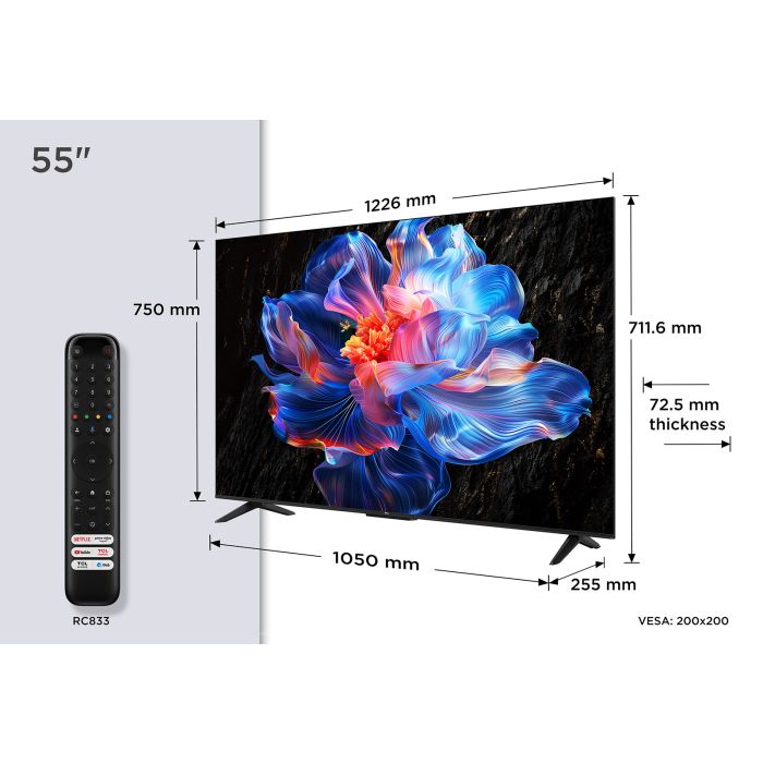 TCL 55V6C-UK 55inch 4K Direct LED HDR Google TV
