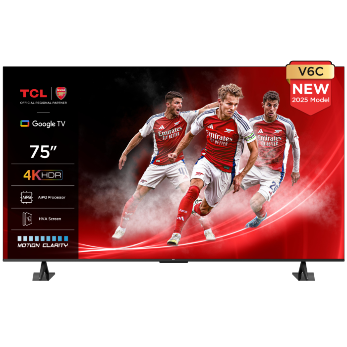 TCL 75V6C-UK 75inch 4K Direct LED HDR TV Google TV