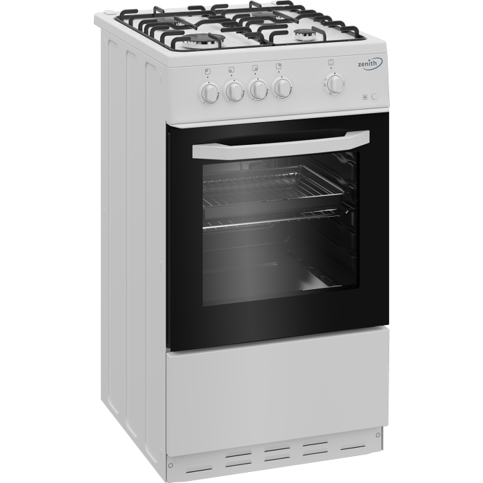 Zenith ZE501W 50cm Gas Single Oven with Gas Hob - White