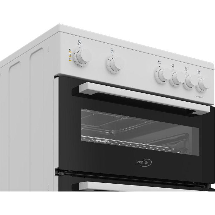 Zenith ZET605W 60cm Electric Cooker with Ceramic Hob - White